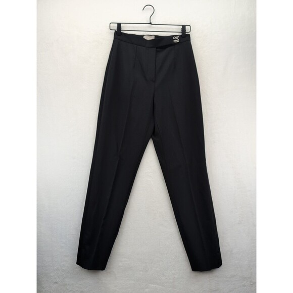 Lanvin Wool Blend Diamond Hook Closure Women's Pants Size 36/6 Made In Slovakia - Picture 1 of 16